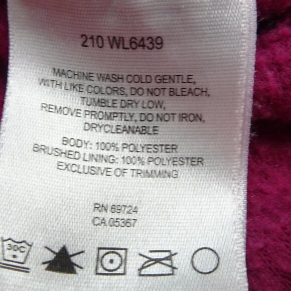 Columbia Plum Fleece Full Zip Jacket Medium - Picture 5 of 6